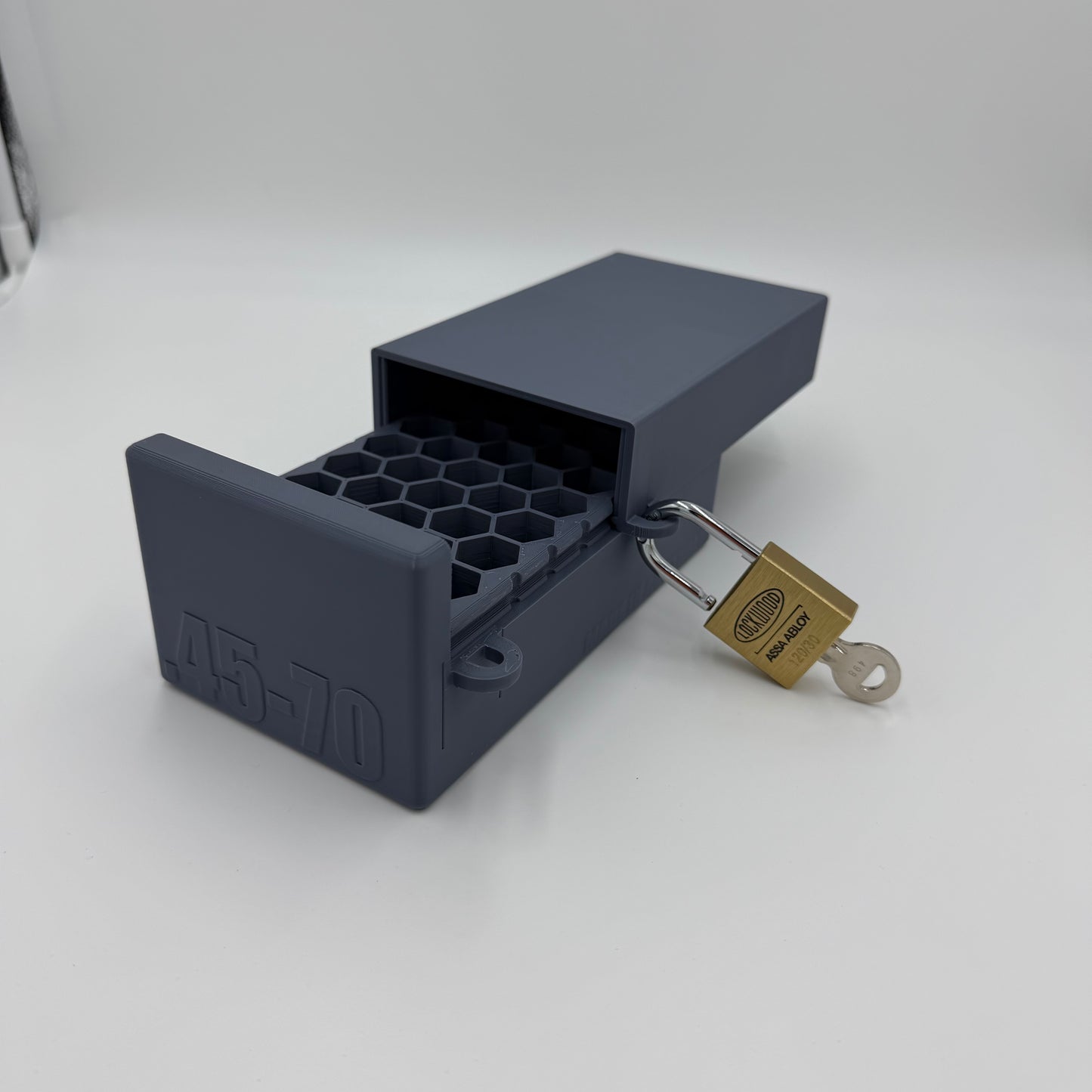 .45-70 Government Lockable Ammo Box Ammunition Dispenser Lock Case 40 Rounds