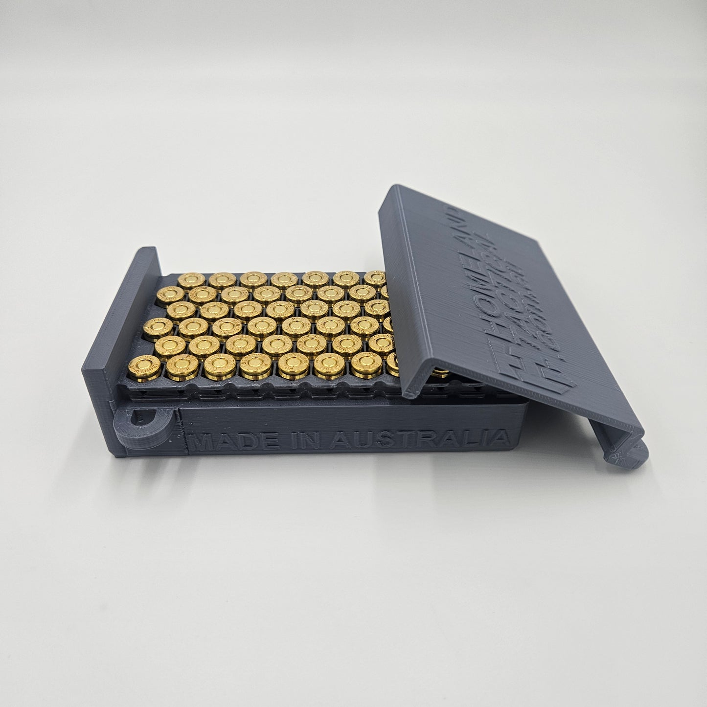 9mm Lockable Ammo Box Ammunition Dispenser Case Lock 60 Round Pistol Storage