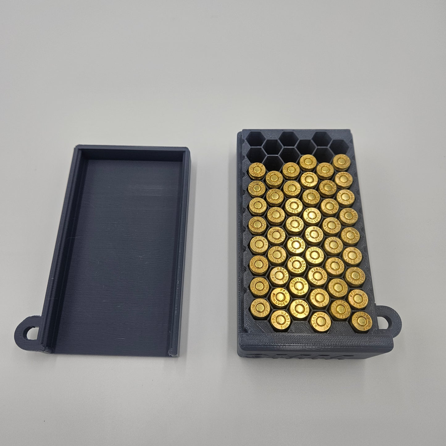 9mm Lockable Ammo Box Ammunition Dispenser Case Lock 60 Round Pistol Storage