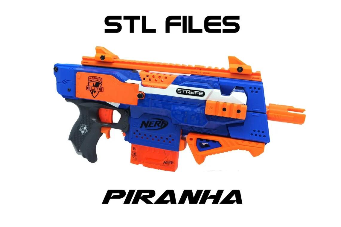 Nerf Stryfe Blaster Piranha Modified Kit Parts Only Semi-Auto Gun - Made in Aust
