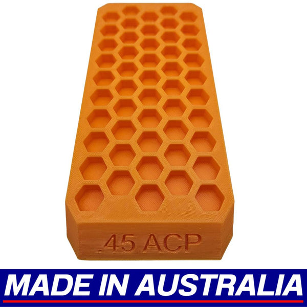 .45 ACP Reloading Block Ammo Stand Ammunition Loading Tray - 50 Round Capacity