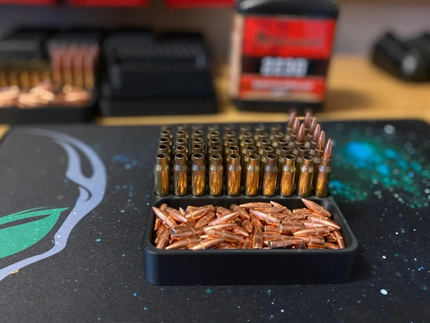 6.5 Creedmoor Reloading Block Ammo Stand Ammunition Loading Tray - 50 Round
