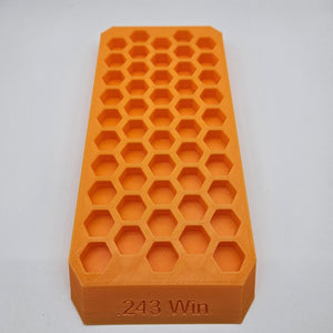 .243 Win Reloading Block Ammo Stand Ammunition Loading Tray - 50 Round Capacity