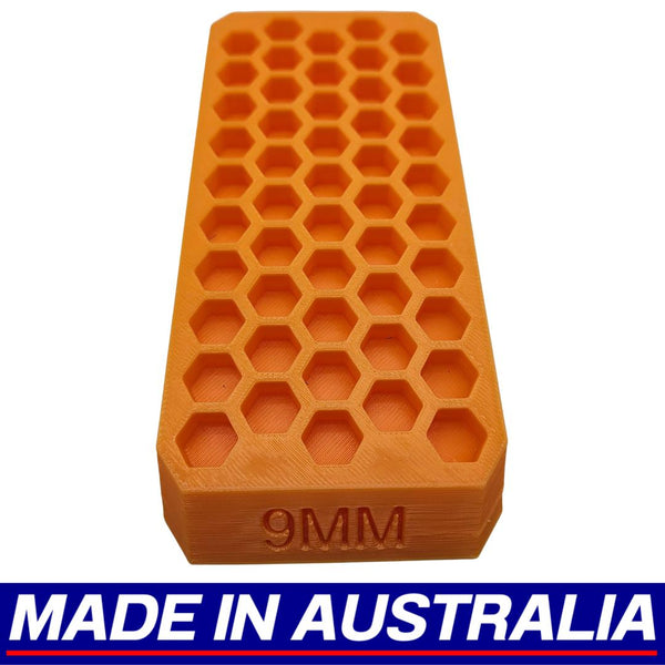 9mm Reloading Block Ammo Stand Ammunition Loading Tray - 50 Round Capacity