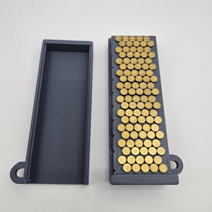 .22lr Lockable Ammo Box Ammunition Dispenser Lock Case 100 Round Rifle / Pistol