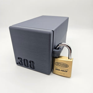 .308 Lockable Ammo Box Ammunition Dispenser Lock Case 40 Round Rifle Storage