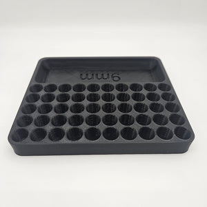 9mm Reloading Block Ammo Stand Ammunition Loading Tray 50 Round Pistol Cartridge