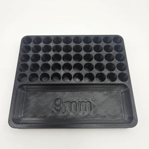 9mm Reloading Block Ammo Stand Ammunition Loading Tray 50 Round Pistol Cartridge