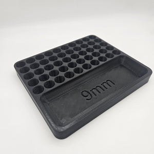 9mm Reloading Block Ammo Stand Ammunition Loading Tray 50 Round Pistol Cartridge