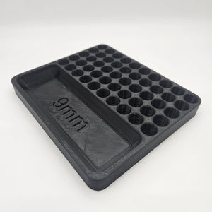 9mm Reloading Block Ammo Stand Ammunition Loading Tray 50 Round Pistol Cartridge