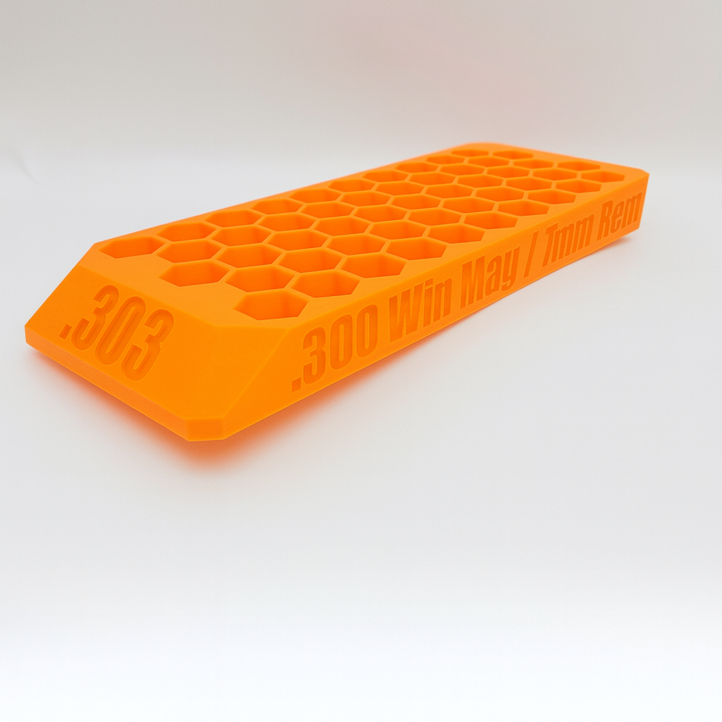 .303 .300 Win Mag 7mm Rem Reloading Block Ammo Stand Ammunition Loading Tray 50