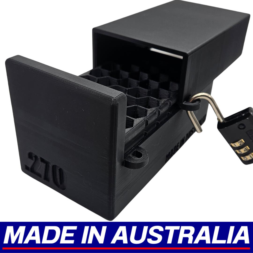 .270 Winchester .303 Ammo Box Locking Dispenser Case 40 Round Rifle Ammunition Lock Loader