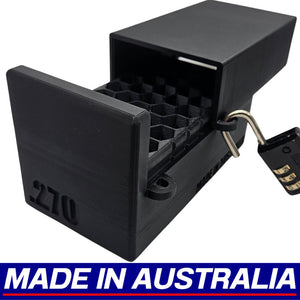 .270 Winchester Ammo Box Locking Dispenser Case 40 Round Rifle Ammunition Lock Loader