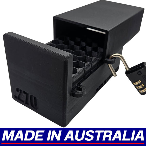 .270 Winchester Ammo Box Locking Dispenser Case 40 Round Rifle Ammunition Lock Loader