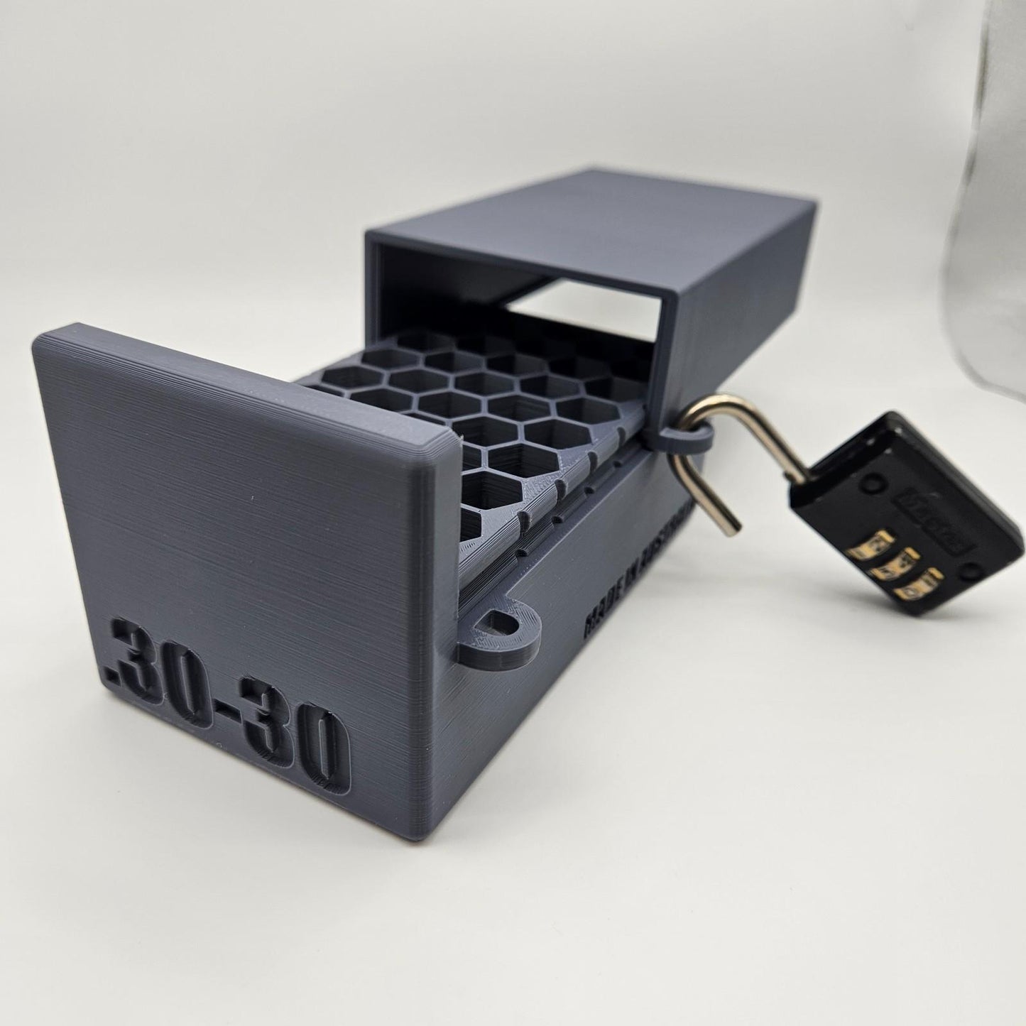 .30-30 Winchester Lockable Ammo Box Ammunition Dispenser Lock Case 50 Rounds Rifle