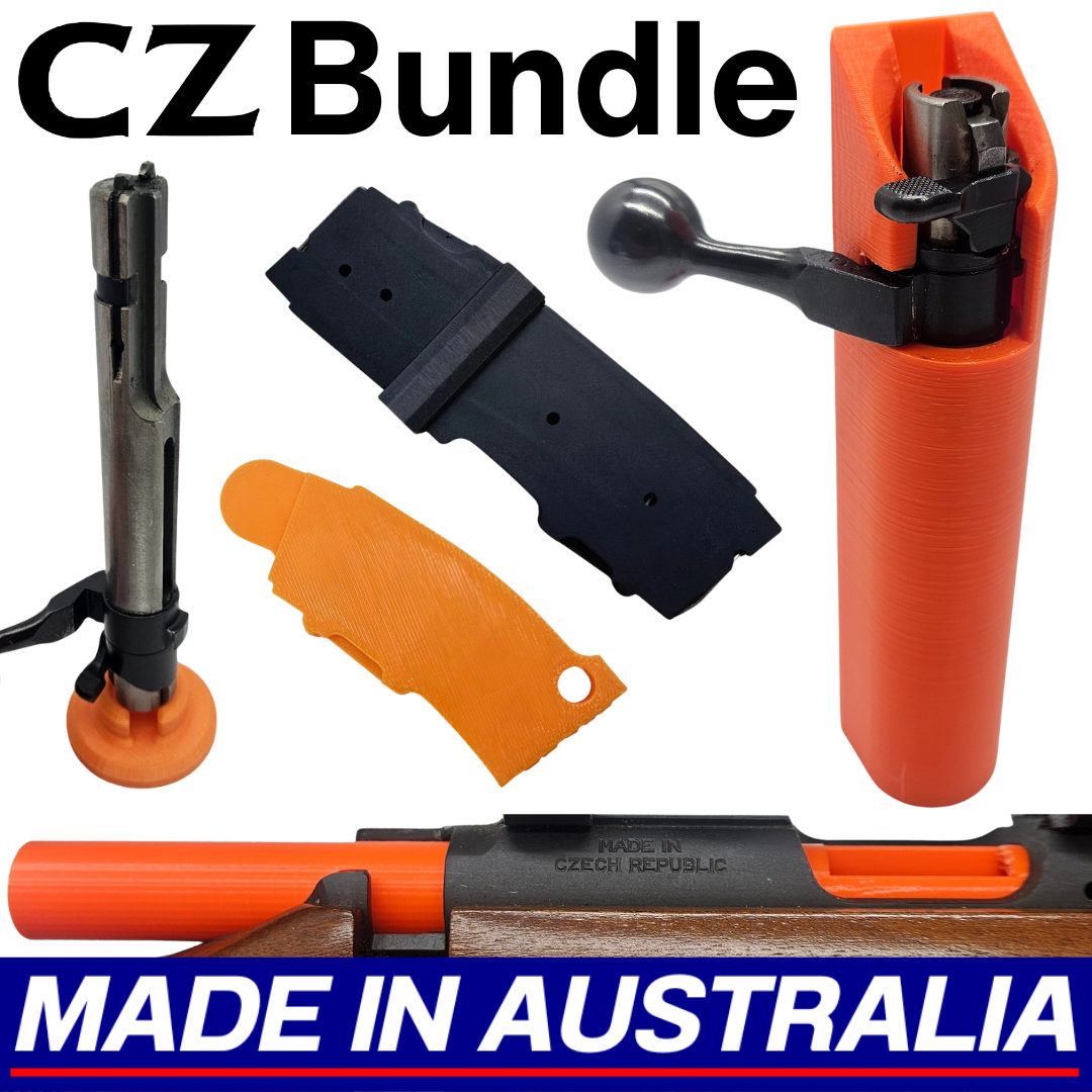 CZ .22lr Bundle - Bolt  holder/Protector, Bore Guide,Bolt Disassembly Tool, Mag Flag, Mag Joiner