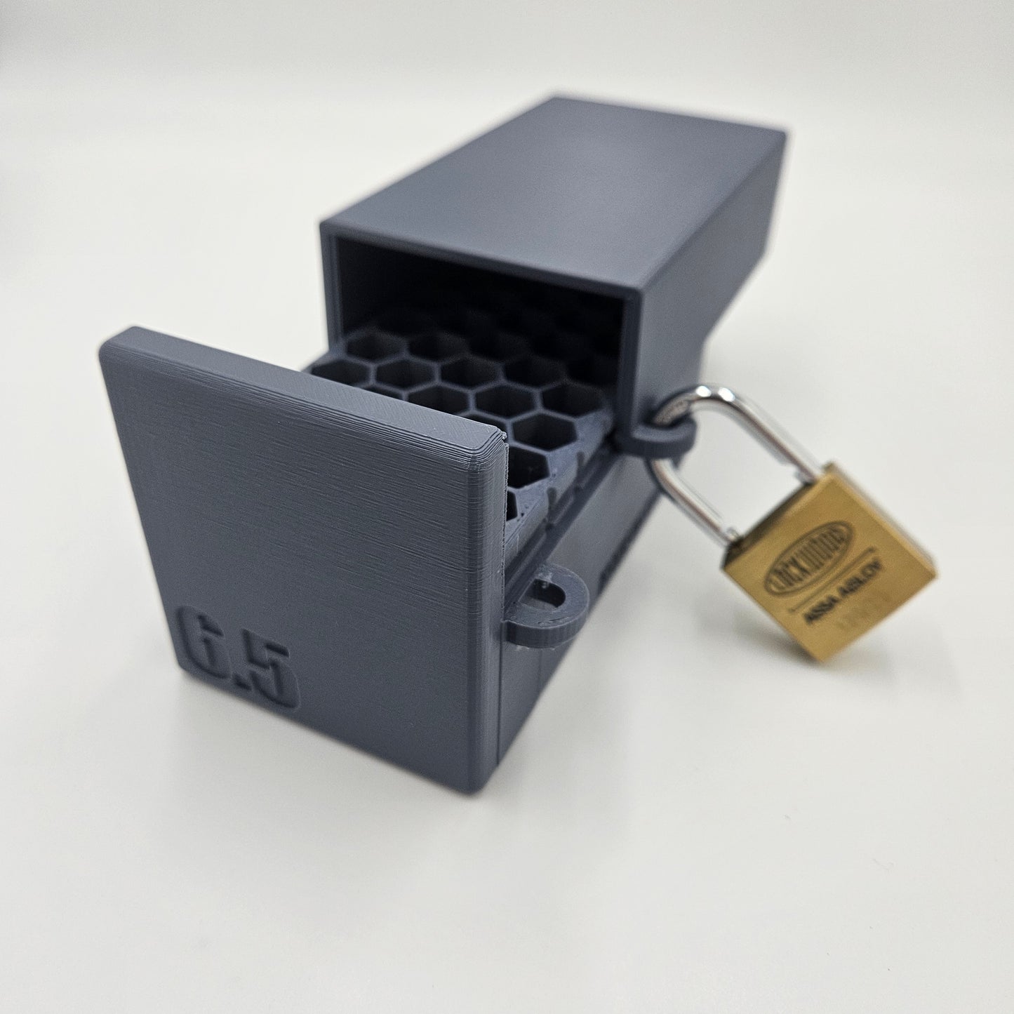 6.5 Creedmoor Lockable Ammo Box Ammunition Dispenser Lock Case 40 Round Storage