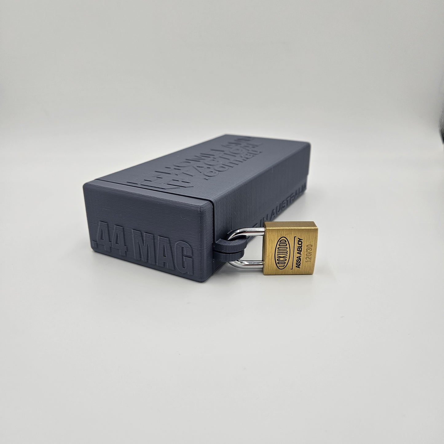 .44 Magnum Lockable Ammo Box Ammunition Dispenser Lock Case 50 Round Storage