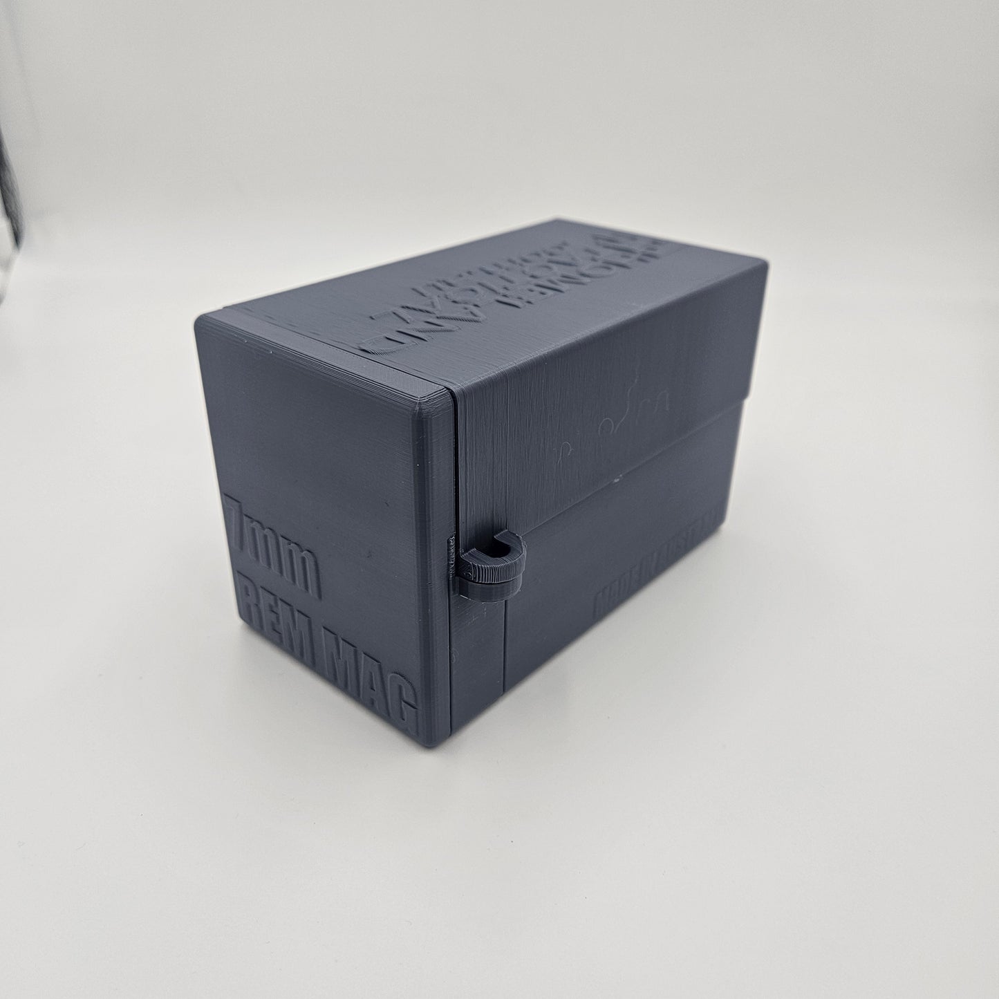 7mm Remington Magnum Lockable Ammo Box Ammunition Dispenser Lock Case 40 Round Storage