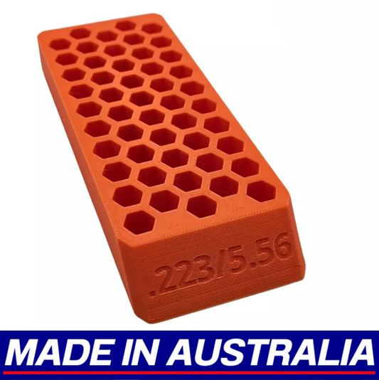 .223 Reloading Block Ammo Stand Ammunition Loading Tray - 50 Round Capacity