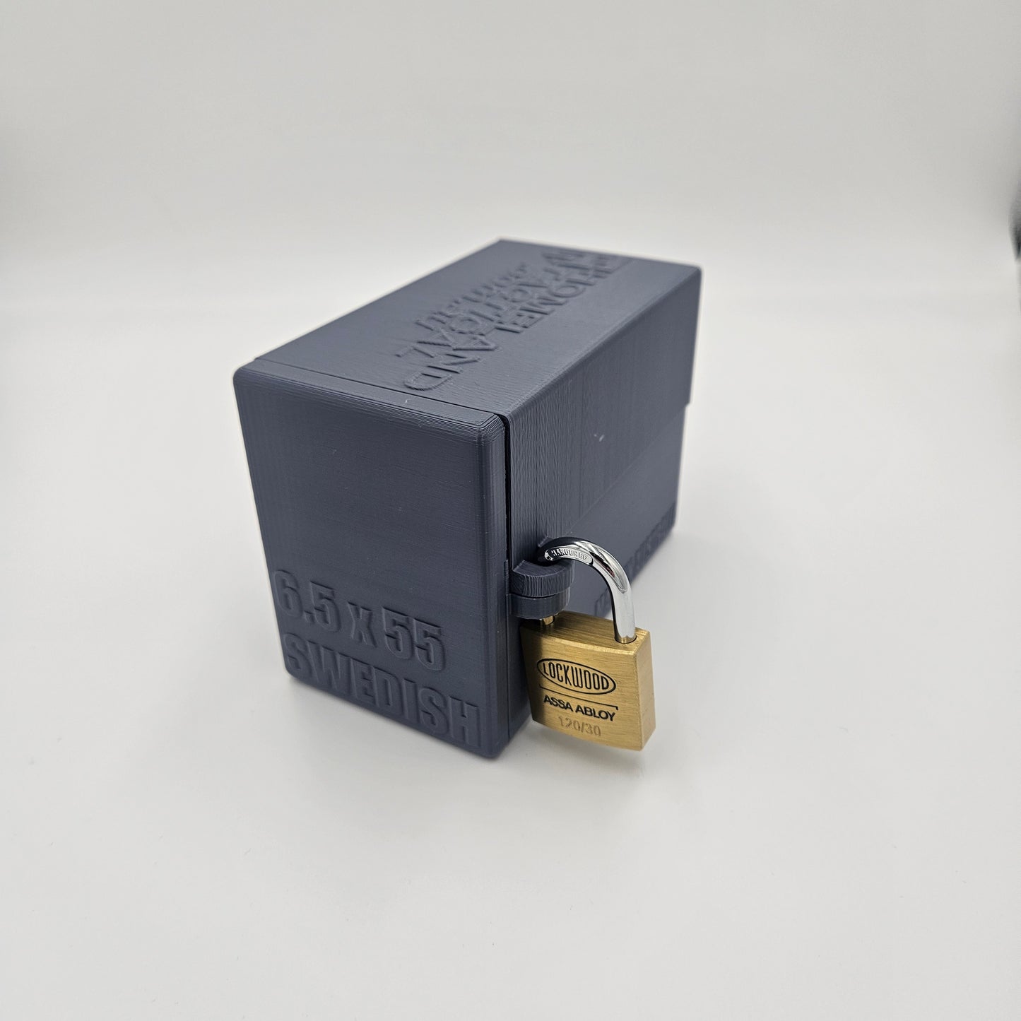 6.5x55 Swedish Lockable Ammo Box Ammunition Dispenser Lock Case 40 Round Storage