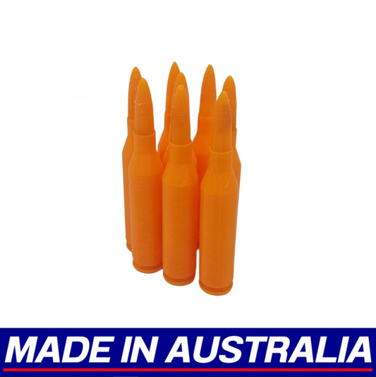 .243 Winchester Snap Caps - Dummy Rounds 8x Pack Plastic Training Ammo Bullets