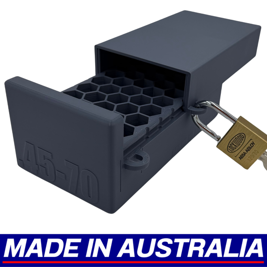 .45-70 Government Lockable Ammo Box Ammunition Dispenser Lock Case 40 Rounds
