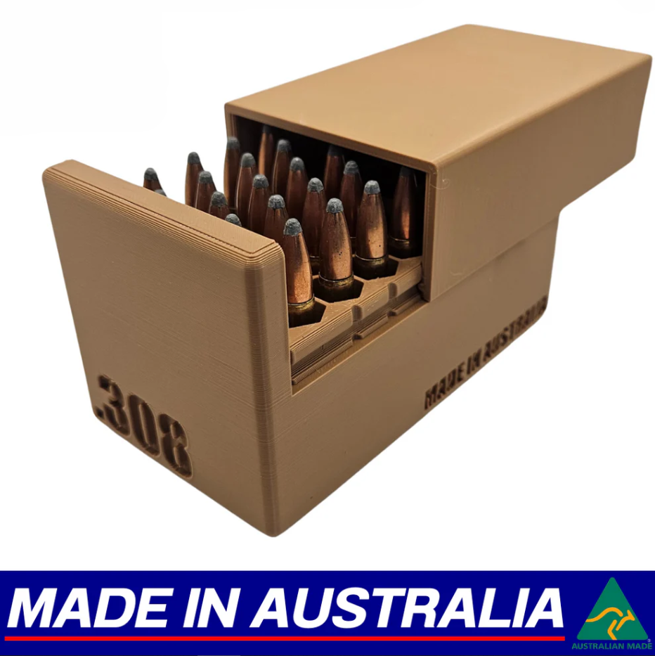 .308 Ammo Box Dispenser Case - 40 Round Rifle Ammunition Storage Loader Range