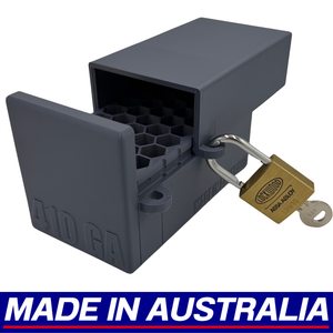 .410GA Gauge Lockable Ammo Box Ammunition Dispenser Lock Case 40 Rounds