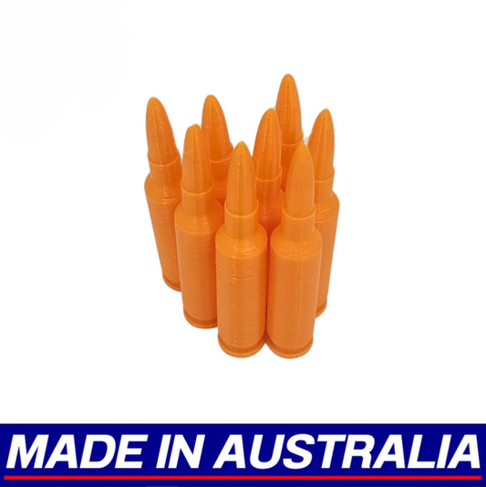 6.5 Creedmoor Snap Caps - Dummy Rounds 8x Pack Plastic Training Ammo Bullets