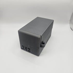 .243 Winchester Lockable Ammo Box Ammunition Dispenser Lock Case 40 Round Rifle Storage