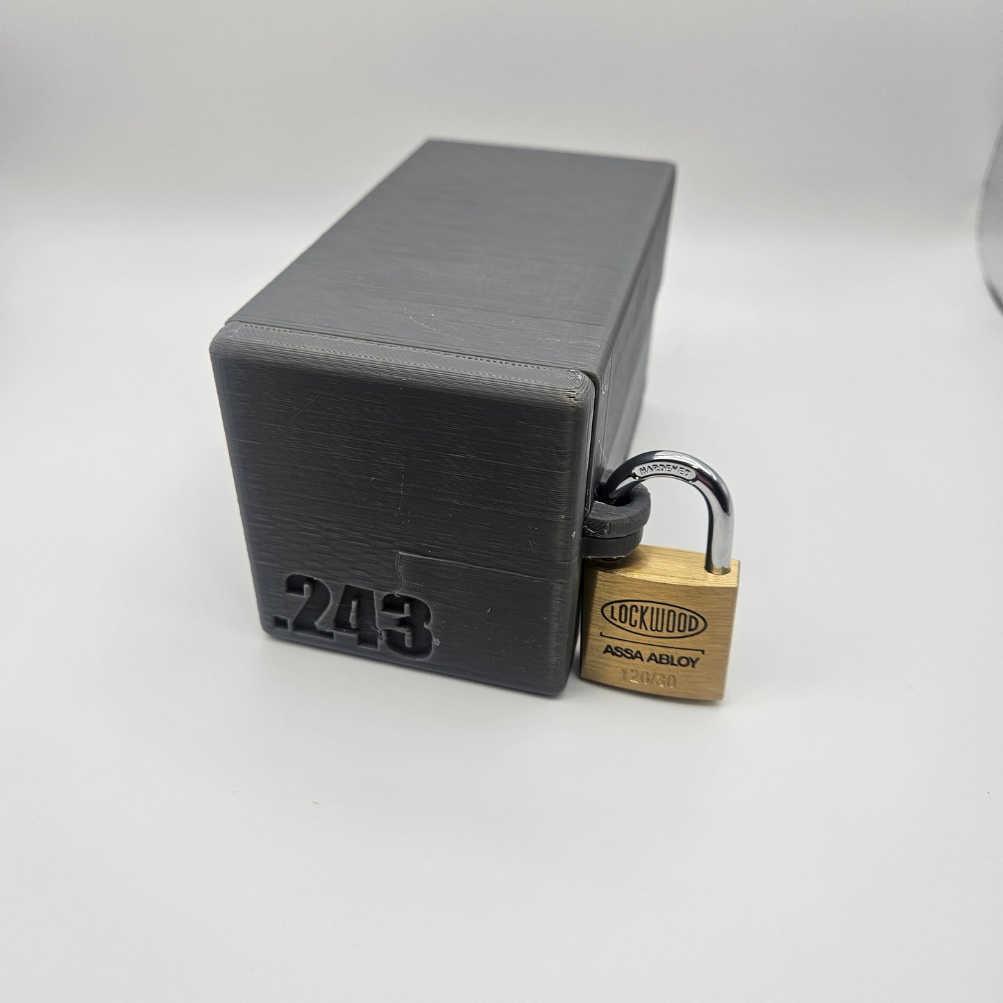 .243 Winchester Lockable Ammo Box Ammunition Dispenser Lock Case 40 Round Rifle Storage