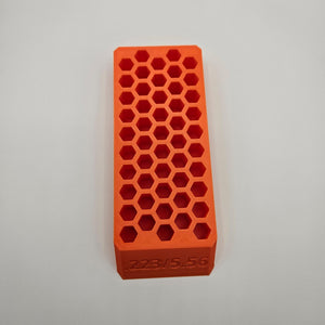.223 Reloading Block Ammo Stand Ammunition Loading Tray - 50 Round Capacity