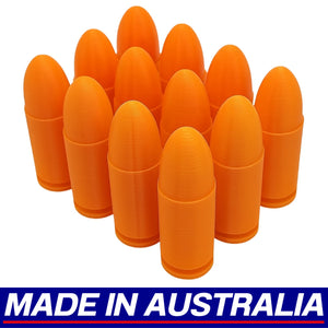 9mm Snap Caps - Dummy Rounds 12x Pack Pistol Training Ammo Centrefire Bullets