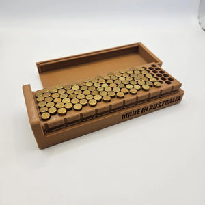 .22lr Non-Locking Ammo Storage Box Dispenser Case - 100 Round Ammunition Rifle Pistol Range