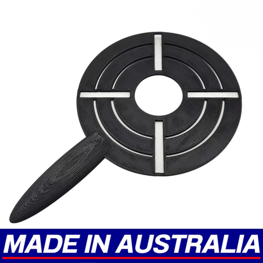 Shooting Target Stencil Range Spray Painting 14cm - With Handle - Made in Aust